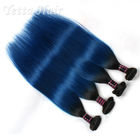 Straight Peruvian Dark Roots Blue Ombre موی مصنوعی موهای رنگارنگ