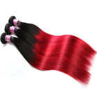 نرم 7A Ombre برزیل Virgin Hair 1B / قرمز Straight Ombre مو 3 بسته نرم افزاری برای بزرگسالان