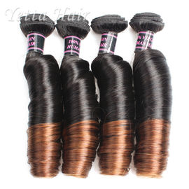 زیبایی طول عمر 16 اینچ افزودنی موهای مرواریدی هند دو رنگ رنگی