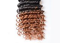 موی نارنجی موی برزیلی موی عمیق موی دو تن Ombre Hair Extensions 1b / 30