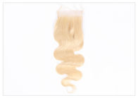 613 رنگ 100٪ برزیل Virgin Hair Body Wave 4 X 4 Part-Free Part Closure