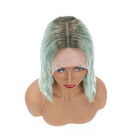 کلاه گیس موی موی انسان رنگی 100٪ Virgin Ocean Blue Ombre / مو کوتاه باگ ویگ