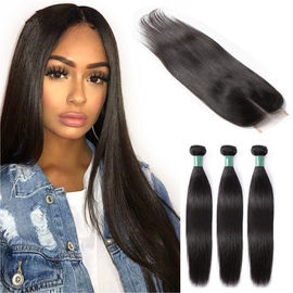 Yetta Silky Straight 8A موی ویرجین پردازش نشده با رنگ طبیعی موی کودک