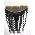 100٪ سیاه و سفید مو Virgin Virgin Remy موهای موج عمیق 3 بسته نرم افزاری با توری جلوی 13x4