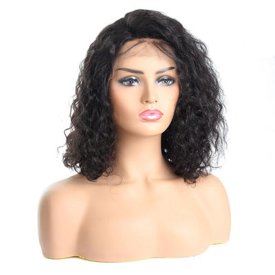 موج آبی 30 اینچ کلاه گیس توری کلاه گیس موی برزیلی تراز شده