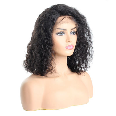 موج آبی 30 اینچ کلاه گیس توری کلاه گیس موی برزیلی تراز شده