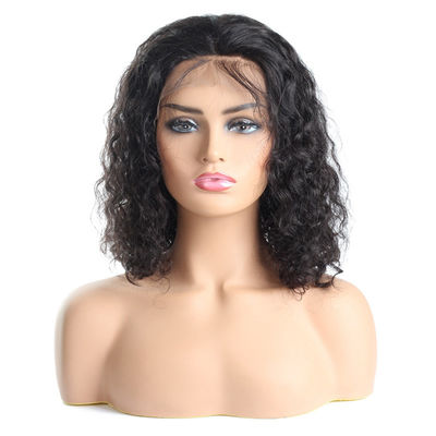 موج آبی 30 اینچ کلاه گیس توری کلاه گیس موی برزیلی تراز شده